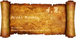 Aczél Mihály névjegykártya