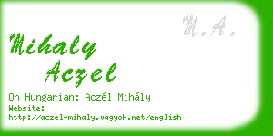 mihaly aczel business card